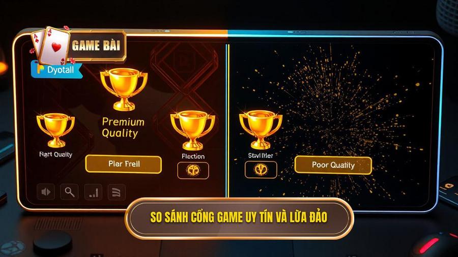Bảng so sánh đặc điểm giữa Cổng game uy tín và Cổng game kém chất lượng
