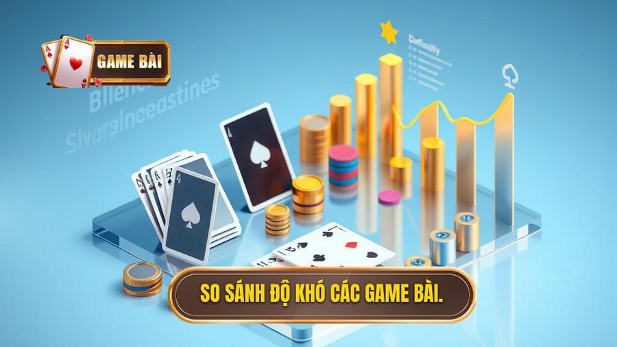 Bảng so sánh độ khó và tỷ lệ thắng của các game bài phổ biến